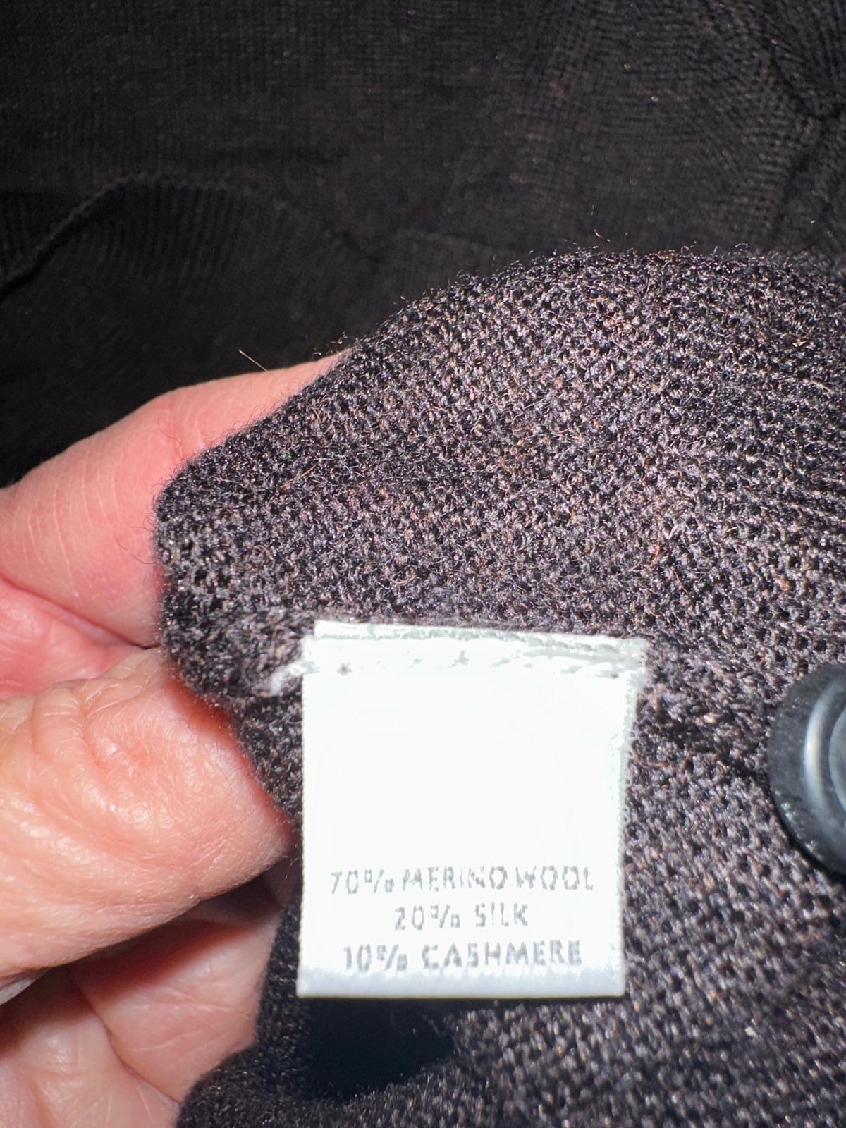 Neiman Marcus Silk Cashmere Button Neck Sweater M