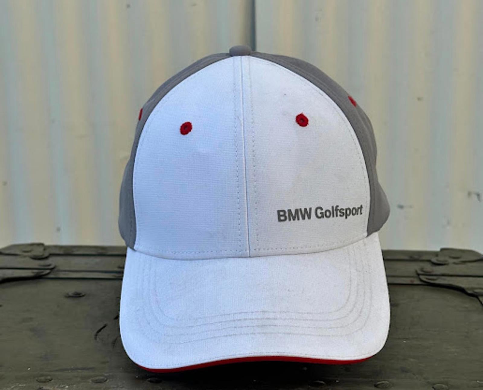 BMW Golfsport White Gray Adjustable Strap Hat