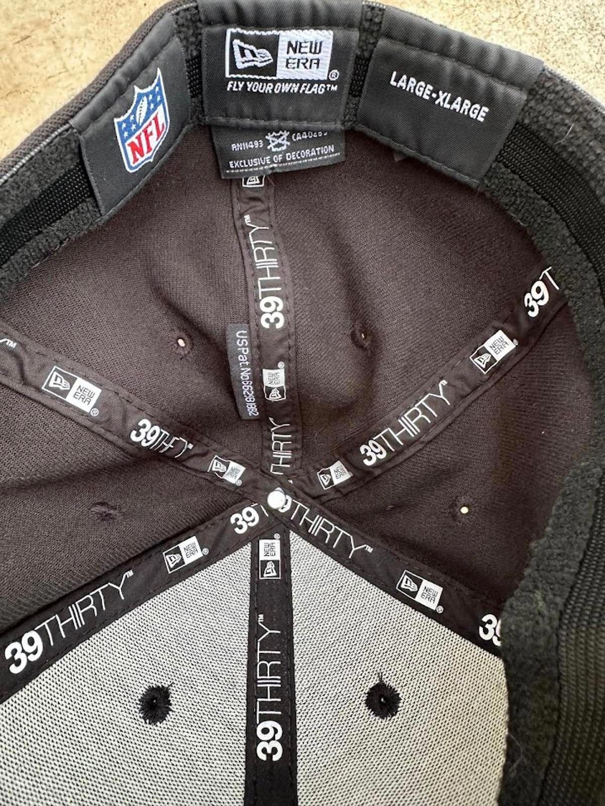 Raiders New Era 39THIRTY Flex Hat L/XL Black