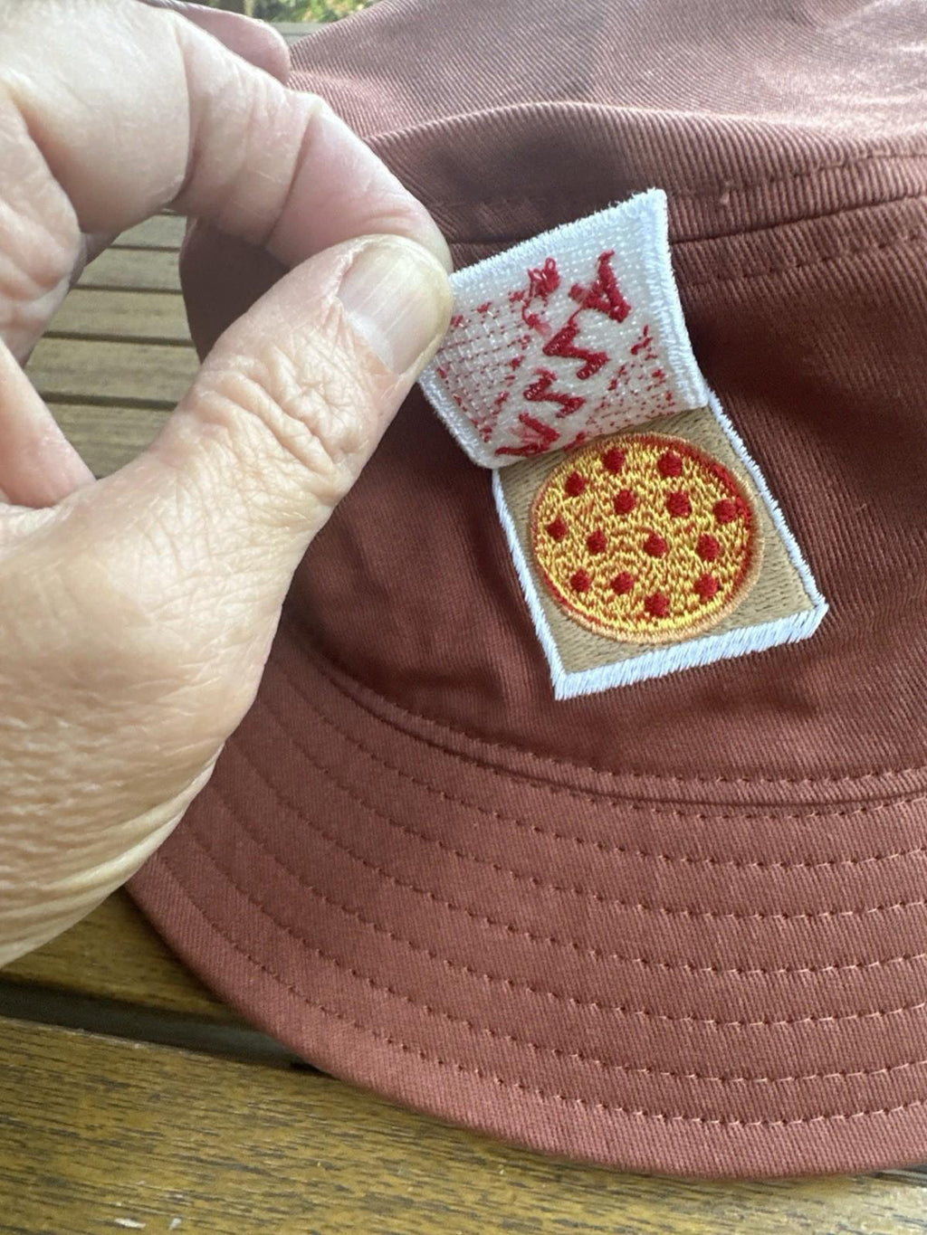 Pizza Embroideried Bucket Hat