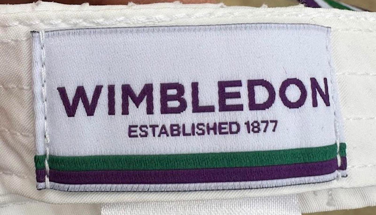 Wimbledon Tennis White Strapback Visor Hat