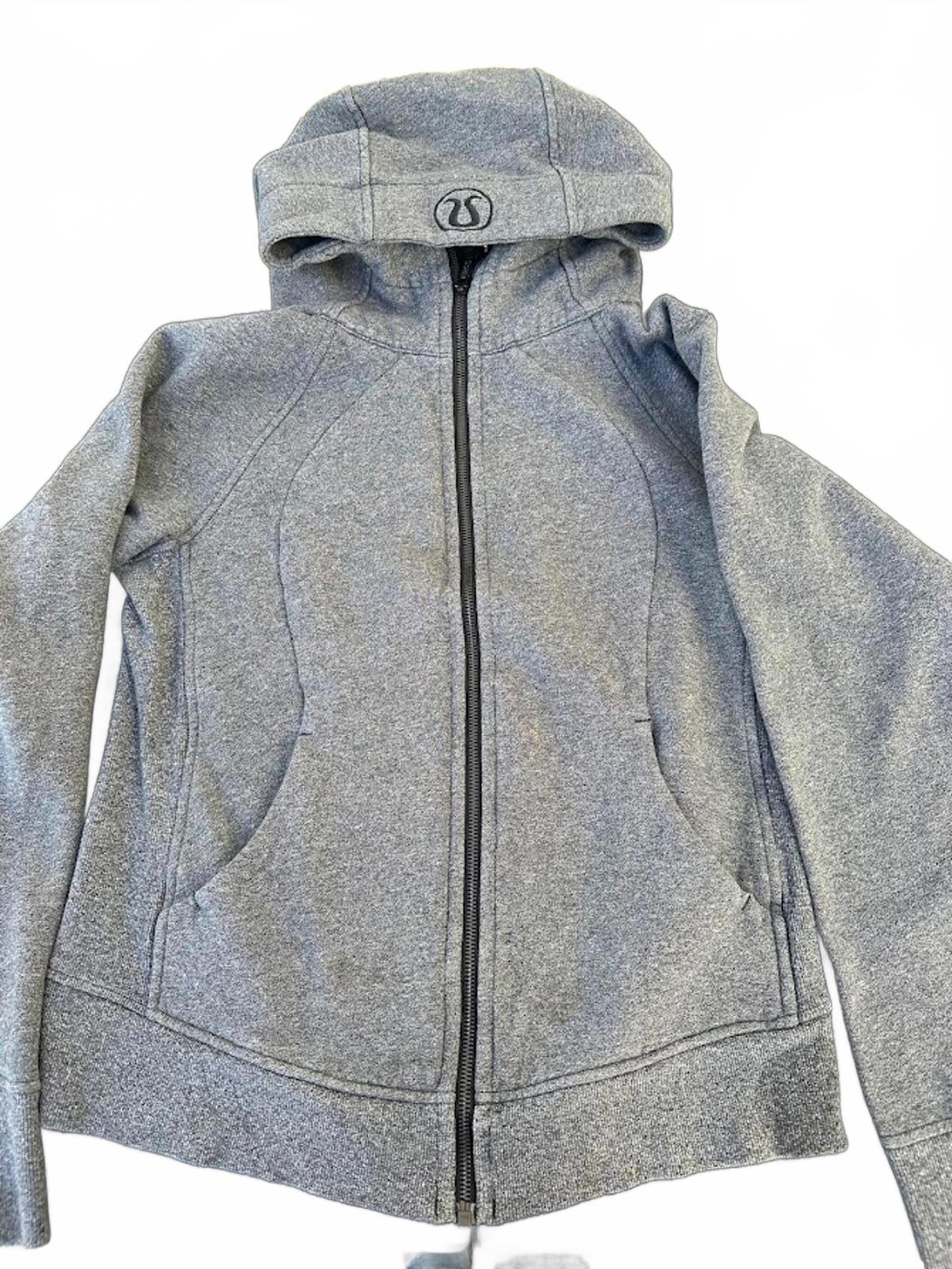 Lululemon Grey Scuba Zip Hoodie Size 10