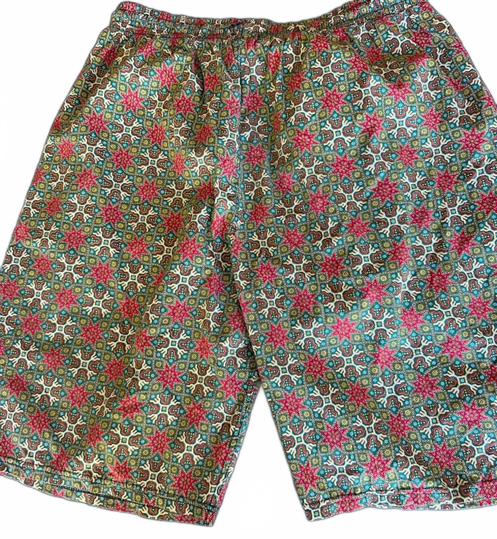 Men’s  Patterned Shorts Elastic Waist