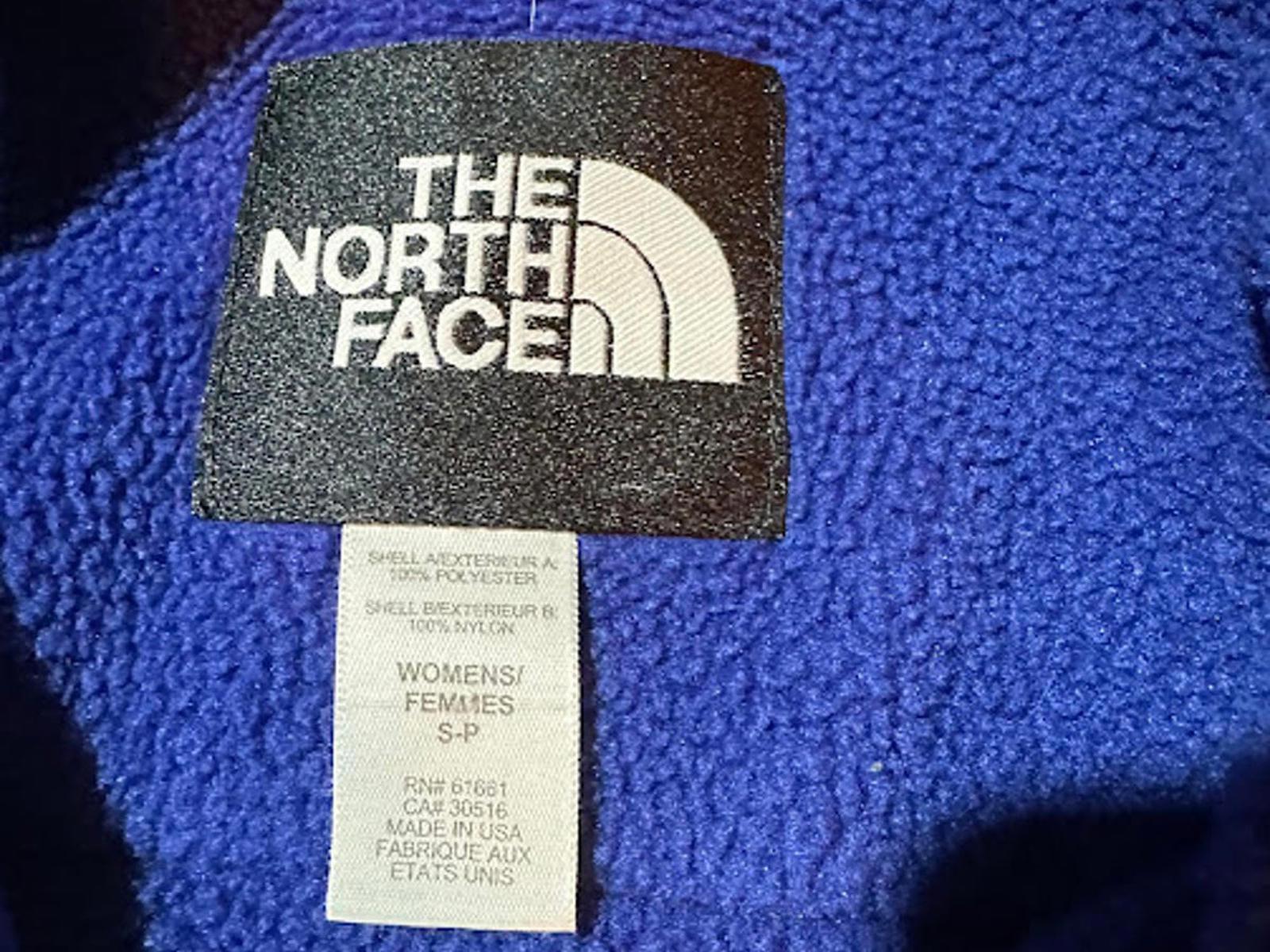 The North Face Fleece Lined Insulated Zip Vest Blue Black
