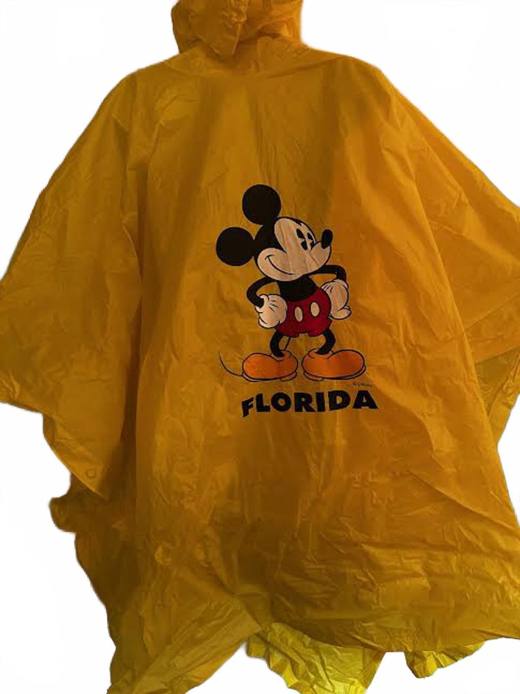 Disney Mickey Mouse Yellow Florida Rain Poncho OS