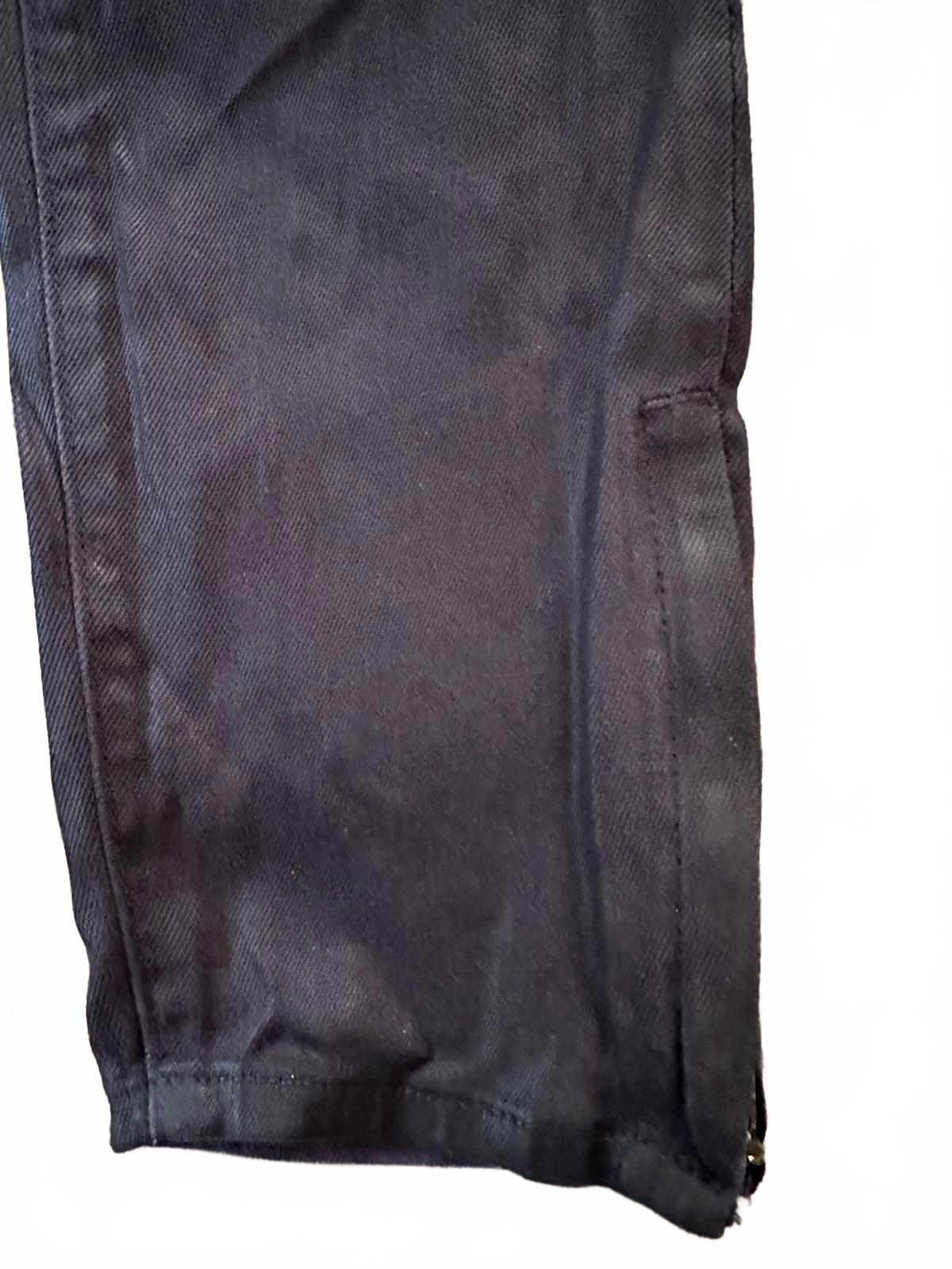 HELMUT by Helmut Lang Wax-Coated Black women's jeans