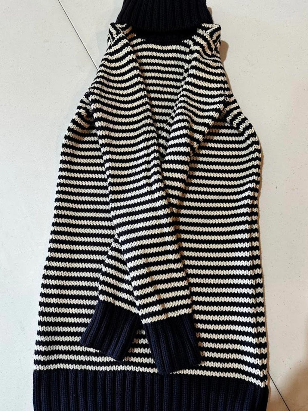 Juicy Couture Striped Knit Turtleneck Sweater Dress Y2K