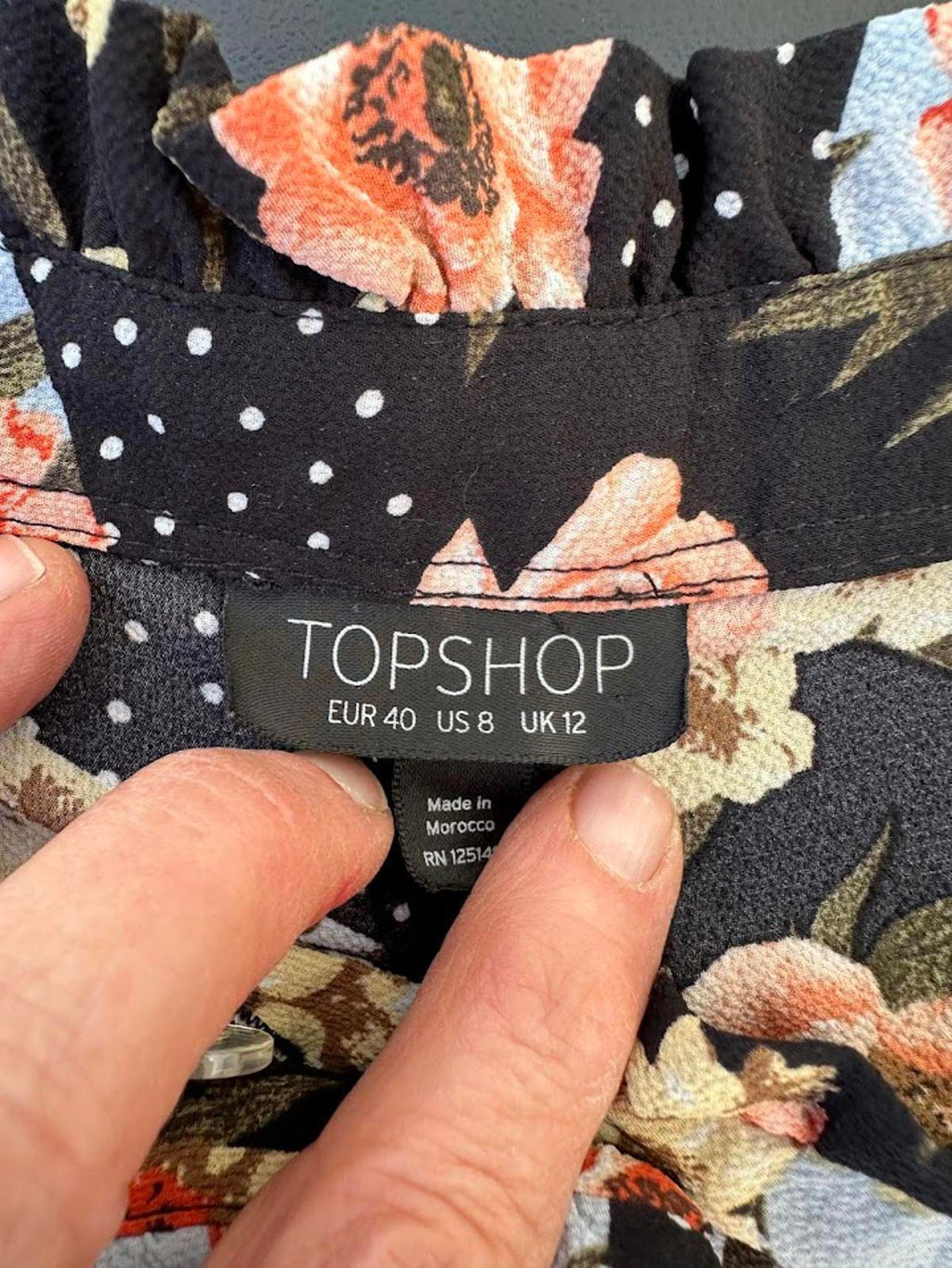 Topshop Floral Ruffle Shorts US 8