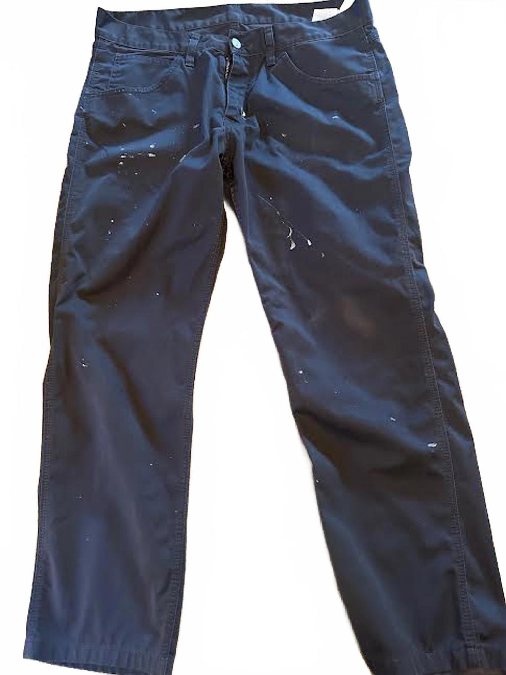 Carhartt Navy Work Pants Paint Splatter 34×27
