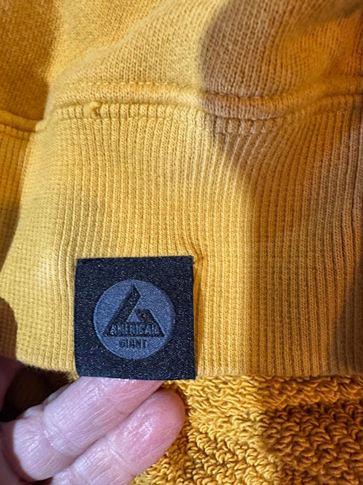 American Giant Made USA Mustard Crewneck Sweatshirt L