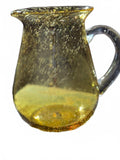 Amber hand blown pitcher