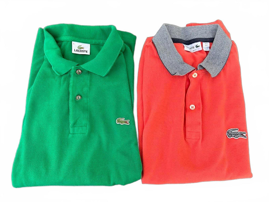 Lacoste Polo Shirt Bundle Men’s L  Salmon and green