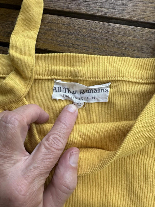 All That Remains Ribbed Yellow Tank Top – Size 12 – Limited Edition