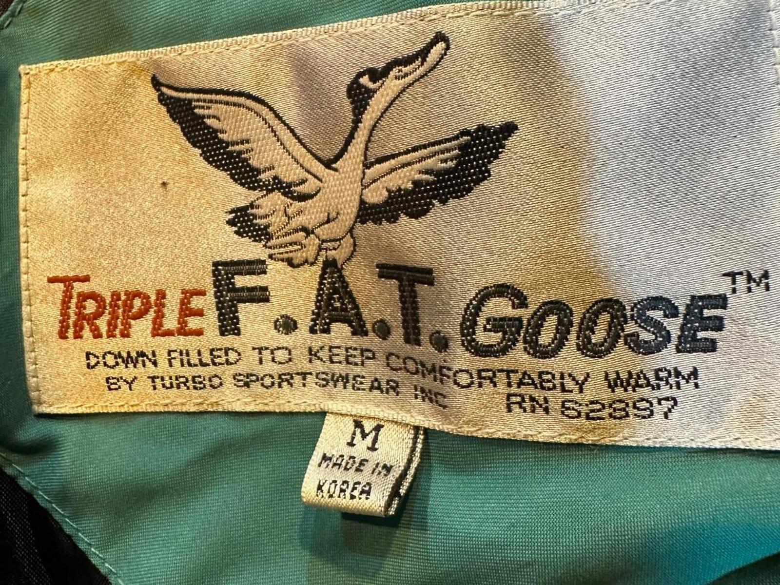 Vintage Triple F.A.T. Goose Down Jacket M Teal
