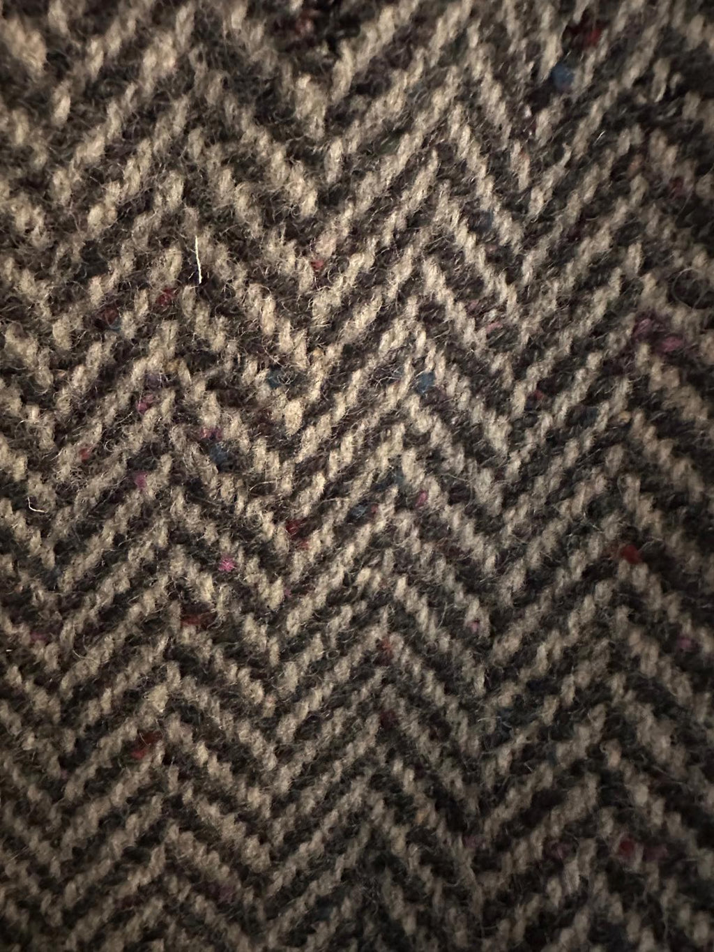Vintage Italian Wool Herringbone Coat Small