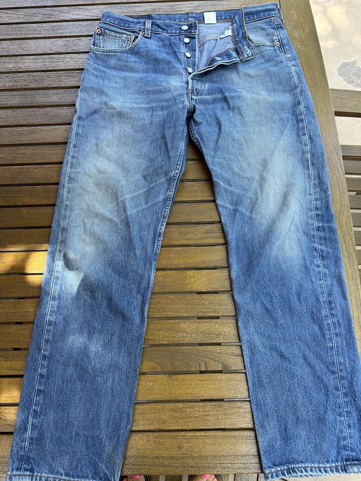 Levi's 501XX Jeans Vintage Made in Mexico Men 36x34 Button Fly Blue Denim WPL423