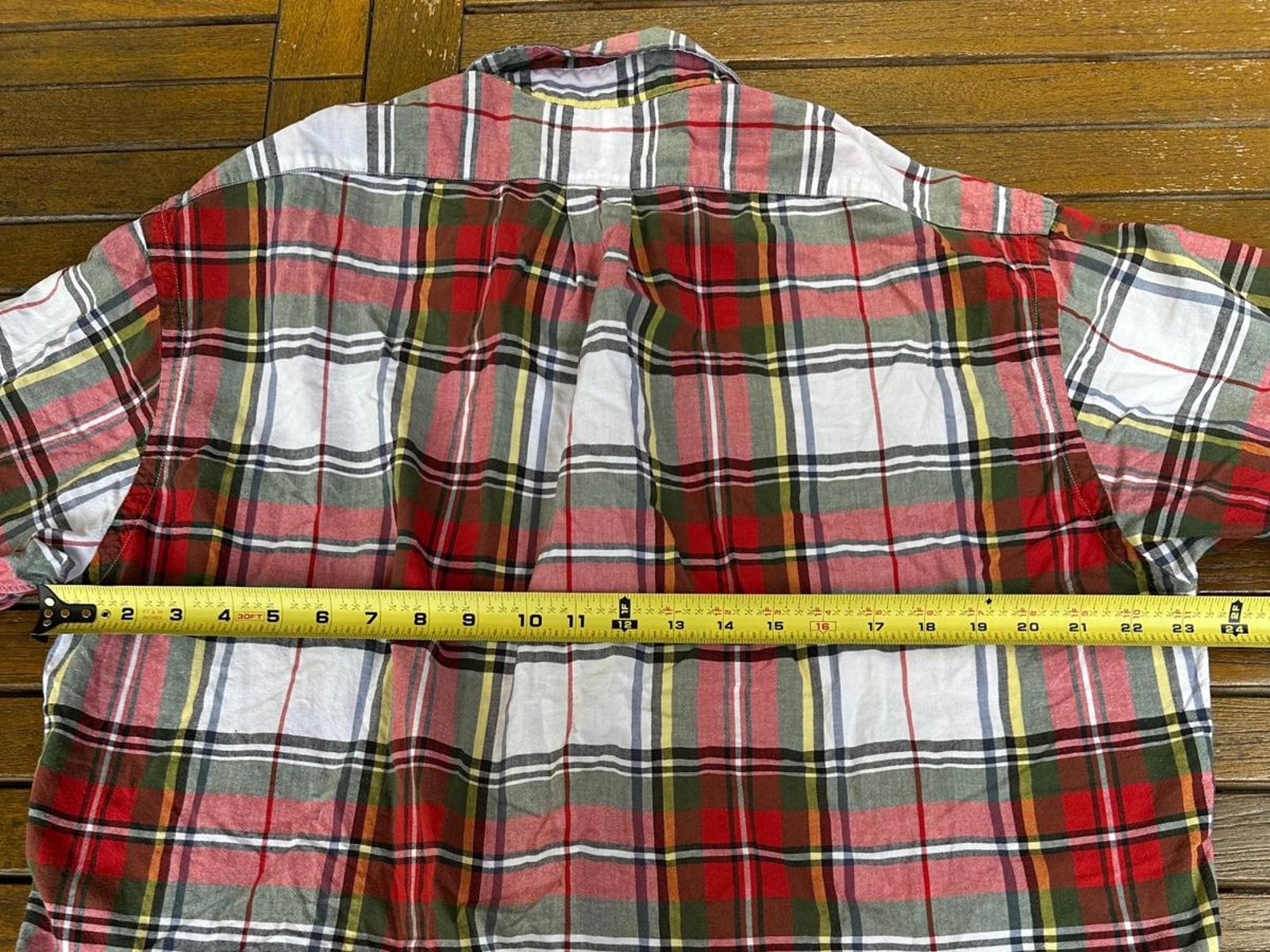 Polo Ralph Lauren Men’s Large Shirt Plaid Tartan Red Green