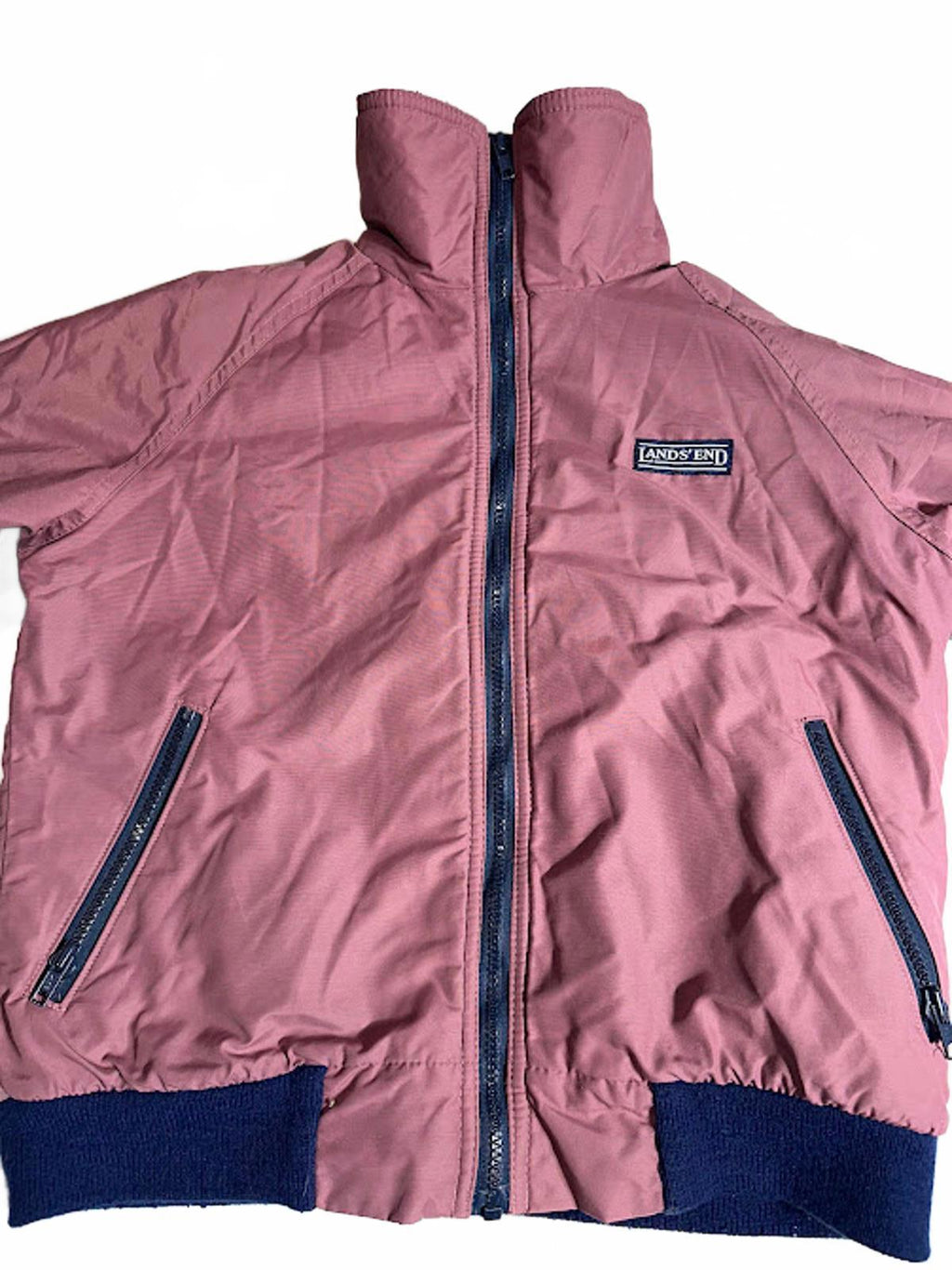 Vintage Pink Fleece-Lined Lands’ End Jacket Small