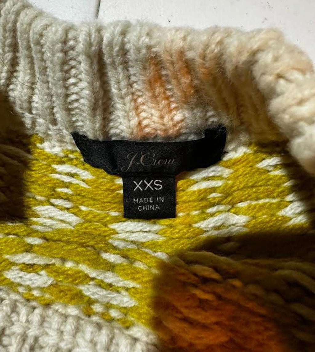 J.Crew Fair Isle Knit Crewneck Sweater XXS