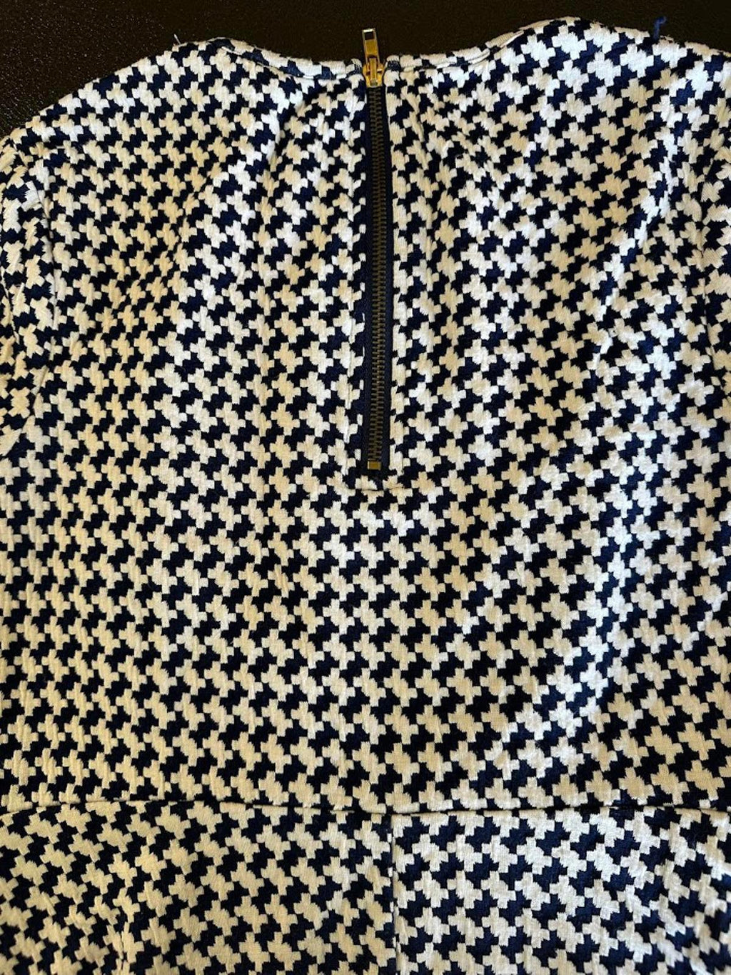 Speechless Blue White Houndstooth Dress M