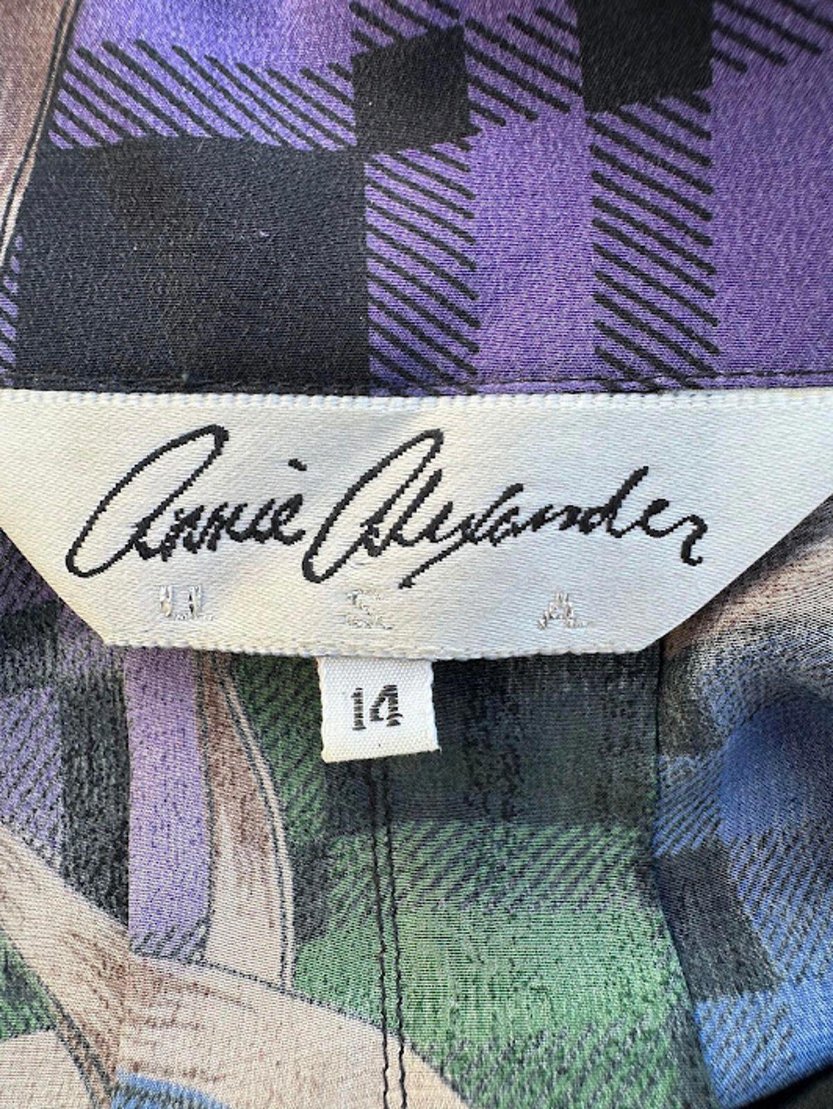 Annie Alexander Plaid Chain Print Blouse 14
