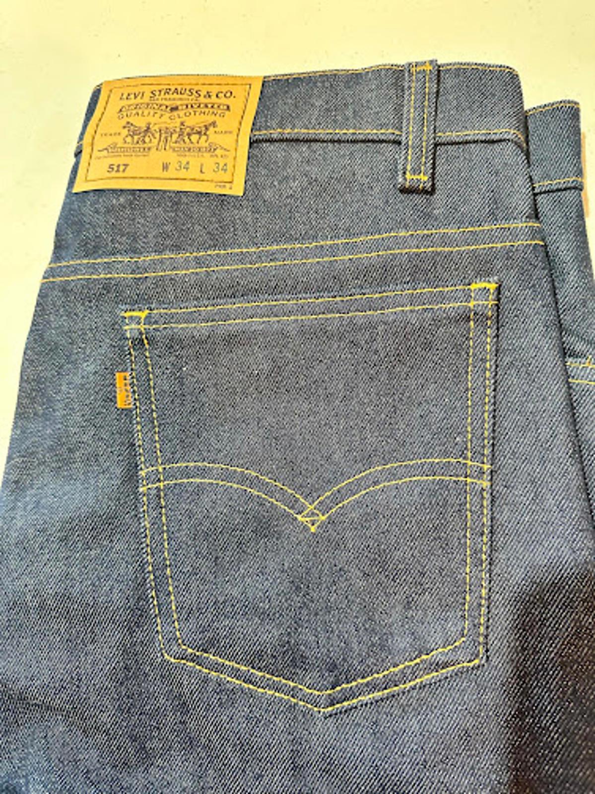 Deadstock Levi’s 517 Raw Denim Jeans 34x35