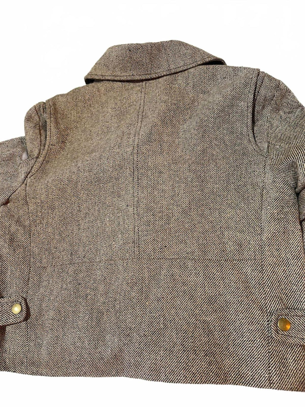Brooklyn Industries Cropped Moto Jacket Brown Twill XS