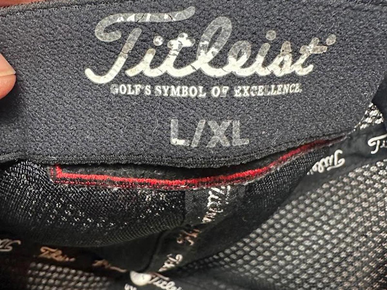 Titleist Mesh Golf Hat Black L/XL Fitted