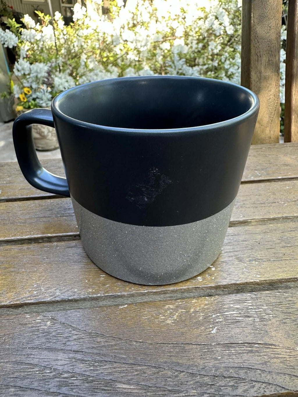2018 Starbucks Matte Black/Silver Glitter  Ceramic Coffee Mug Cup 12 oz. VGC
