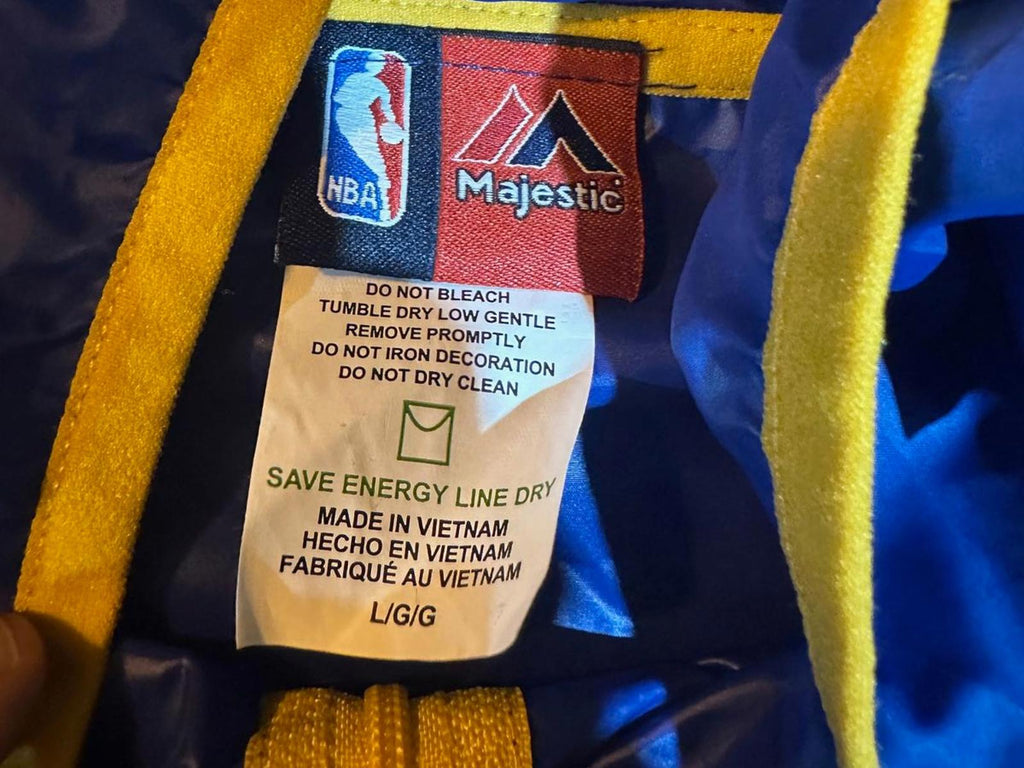 Warriors Majestic Windbreaker Jacket Blue L