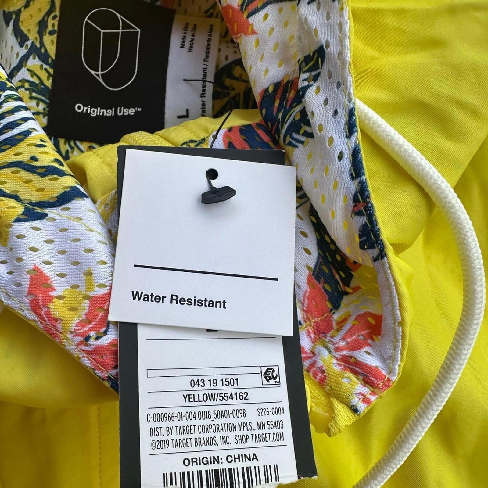 Women’s Large Yellow Hooded Windbreaker – Original Use (New with Tags)