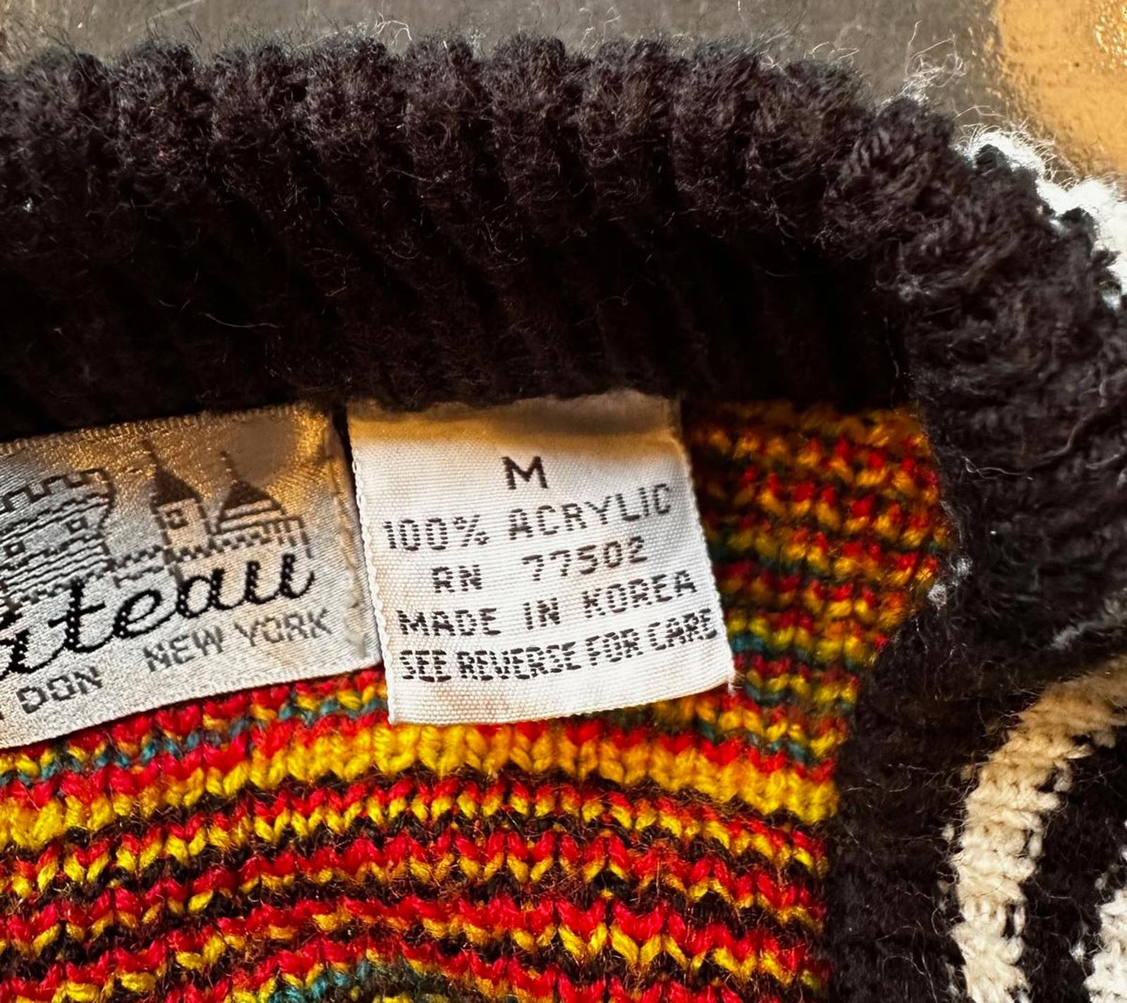 Vintage Château Korea Knit Sweater M Multicolor