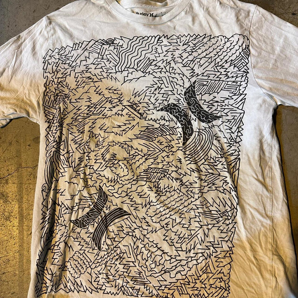 Hurley white and black graphic tee #skater