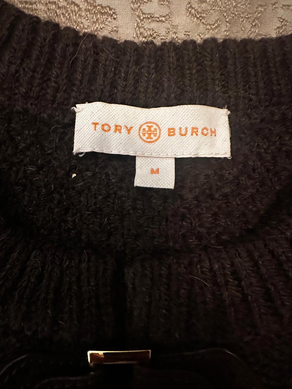 Tory Burch Brown Wool Toggle Cardigan Sweater M