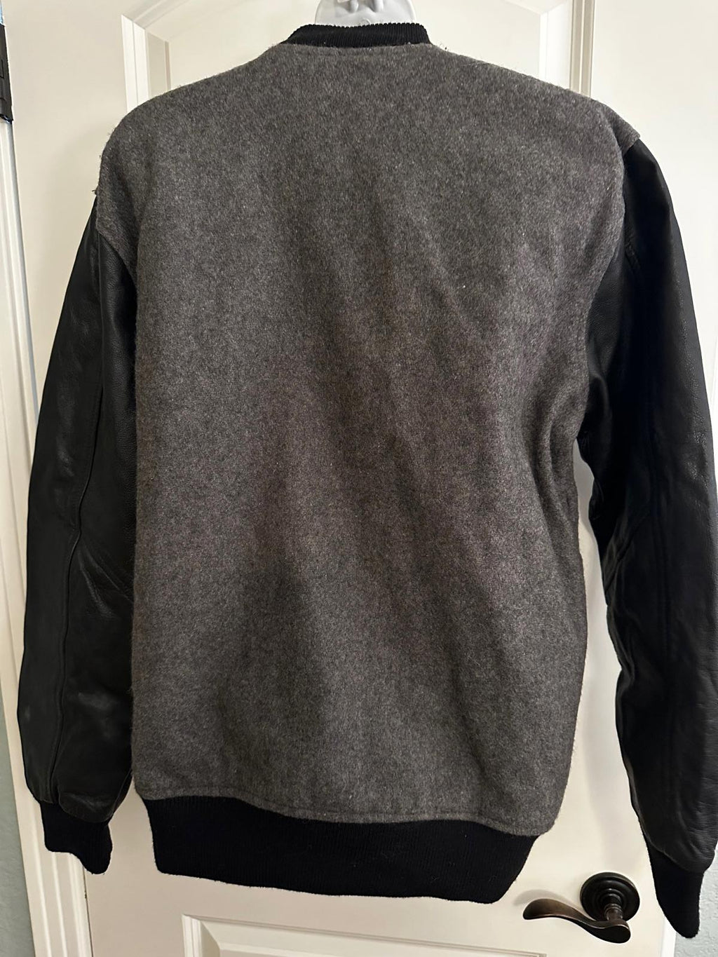 Reason Clothing Wool & Leather Varsity Jacket L