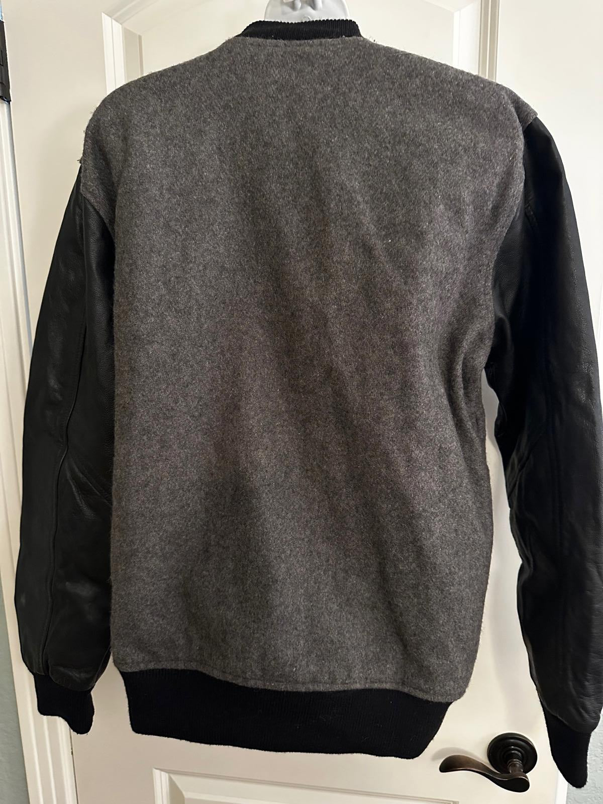 Reason Clothing Wool & Leather Varsity Jacket L