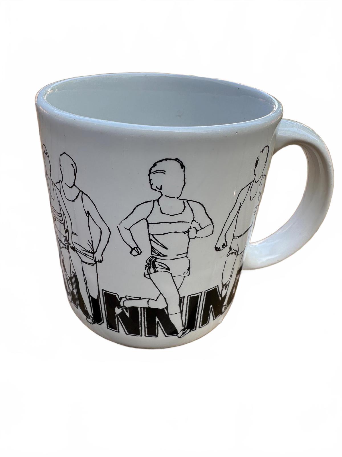 Vtge GHC England Running Mug – 1980s Joggers Illustration – Ceramic Sports Theme