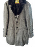 Vintage W. Derby of San Francisco Wool Herringbone Overcoat