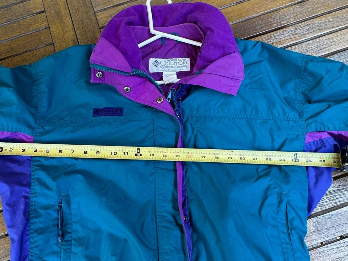 Vintage Columbia Teal Purple Windbreaker Medium