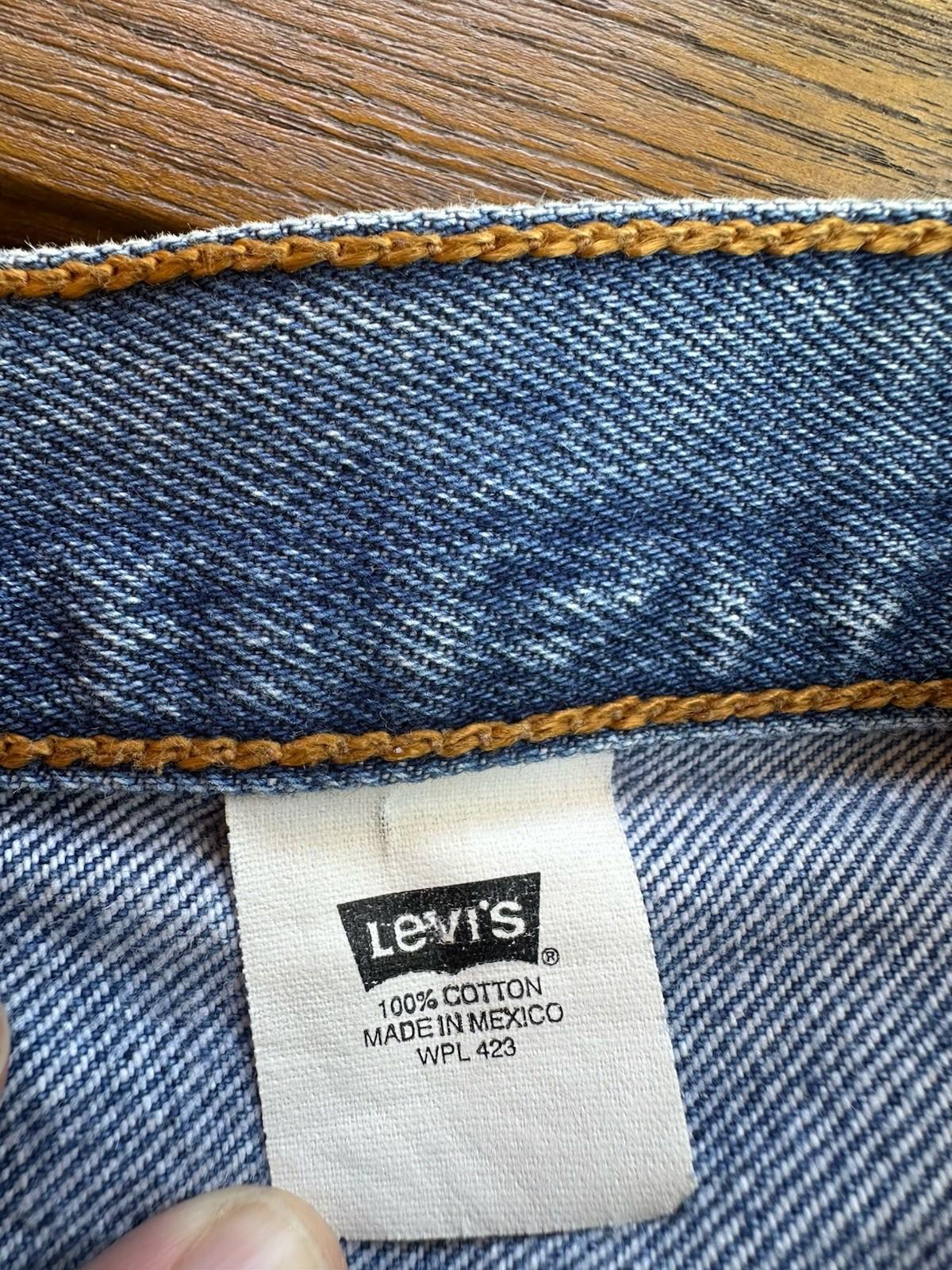 Levi's 501XX Jeans Vintage Made in Mexico Men 36x34 Button Fly Blue Denim WPL423