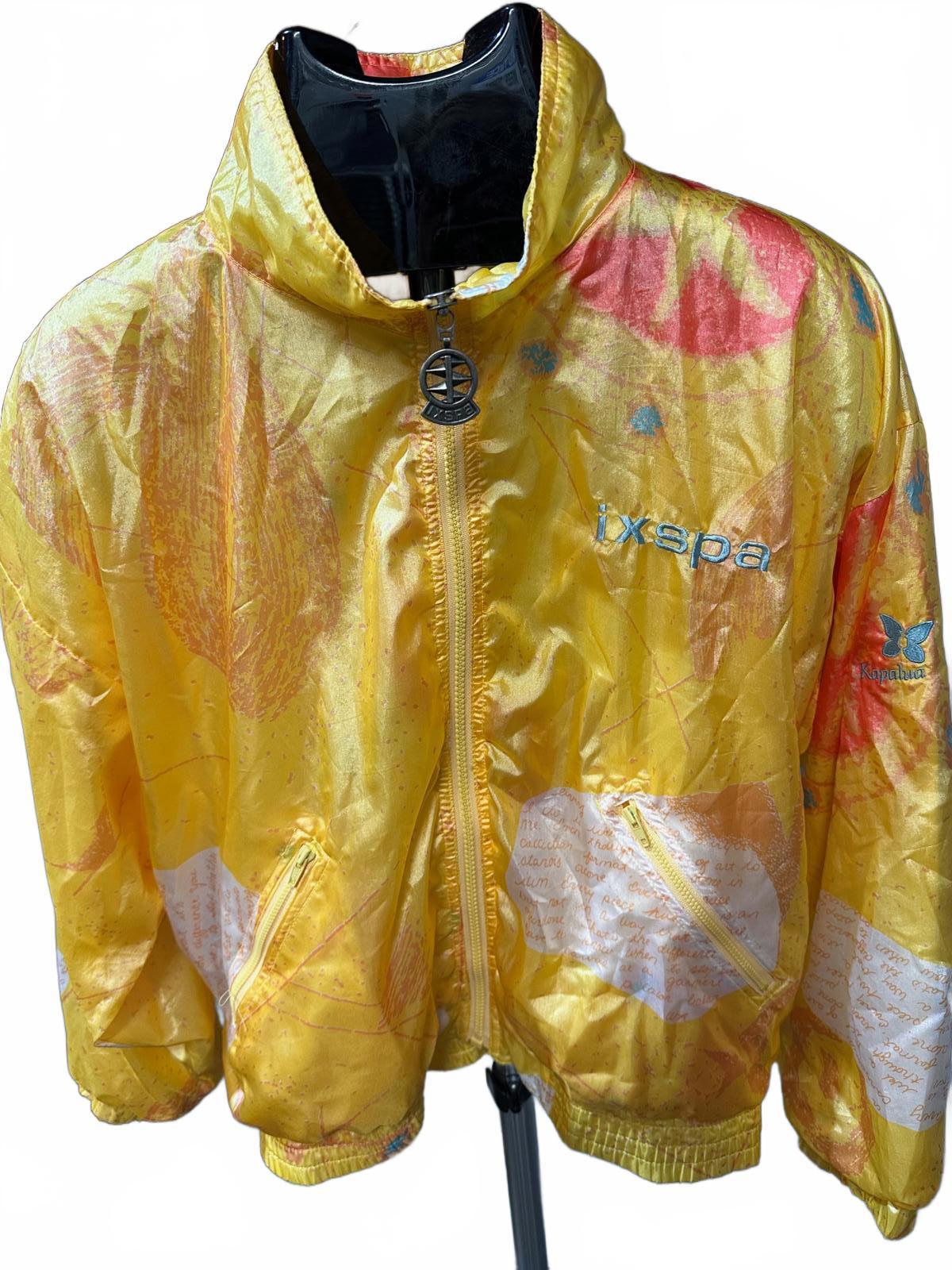 Vintage IXSPA by Jamie Sadock Yellow Abstract Jacket S/M