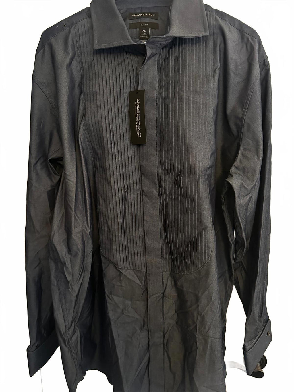 Banana Republic Tuxedo-Style Pleated Dress Shirt XL NWT