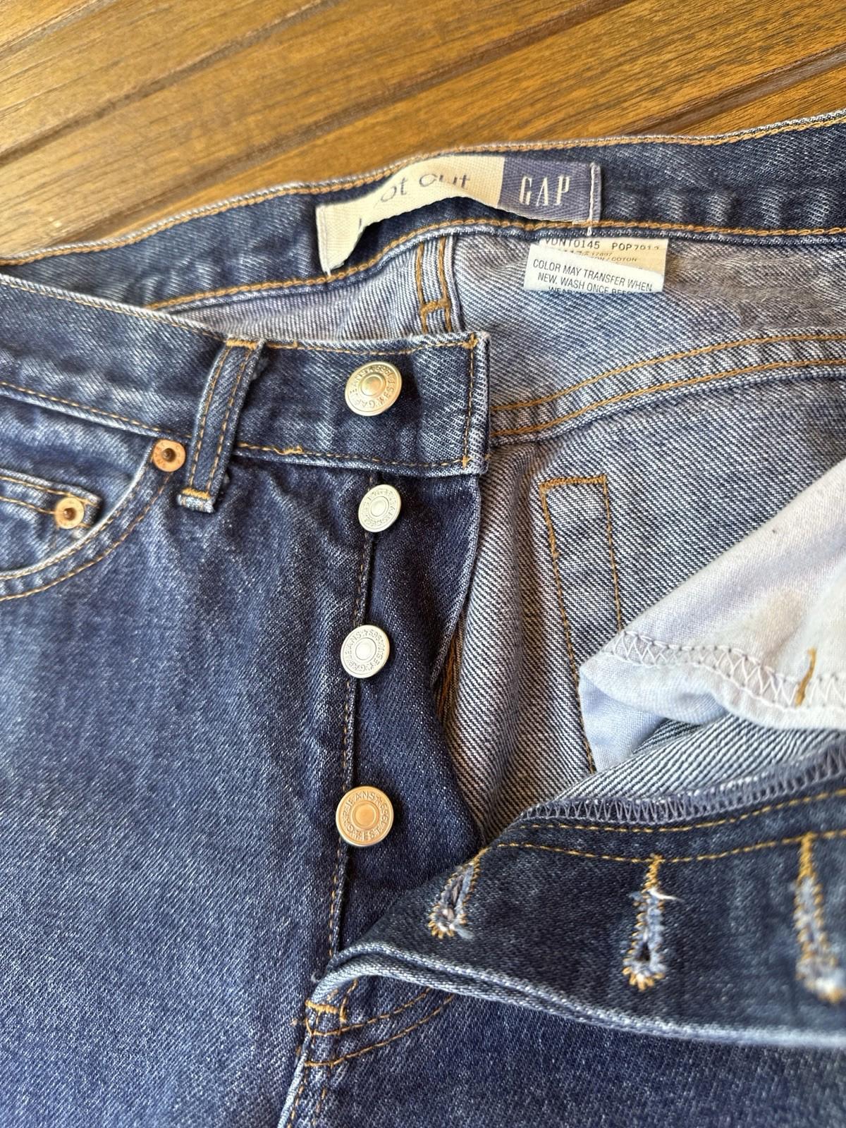 VTG 90s GAP Button Fly-Bootcut Jeans- Women's 6 USA-Dark Wash Denim- 6 L