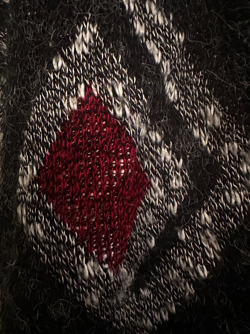 Vintage XSTATX USA Black Geo Knit Cardigan XXL