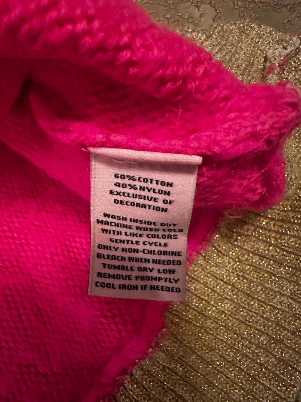 Juicy Couture Pink Gold Trim Knit Sweater M