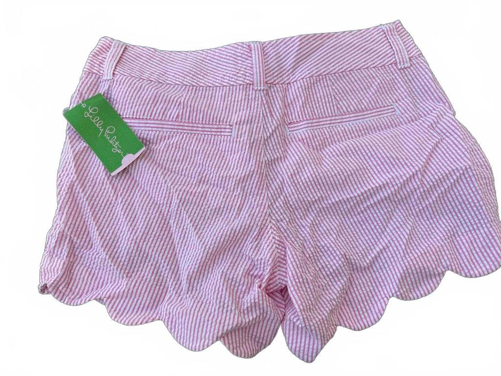 Lilly Pulitzer Buttercup Shorts Pink Stripe NWT Size 00