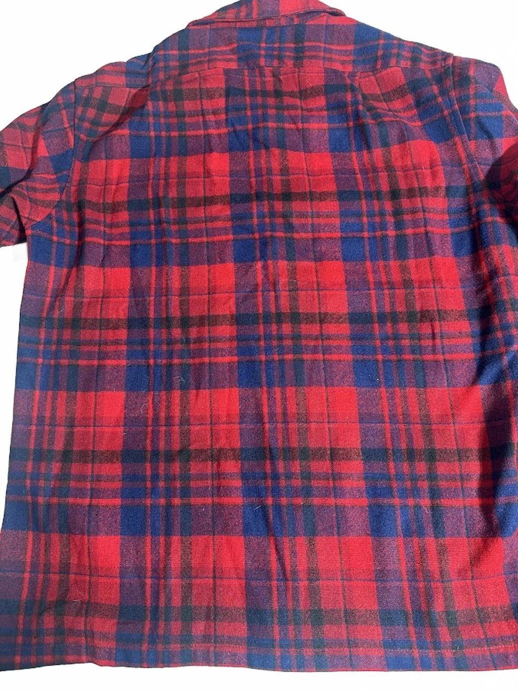 Vintage Pendleton Red Plaid Wool Board Shirt USA L