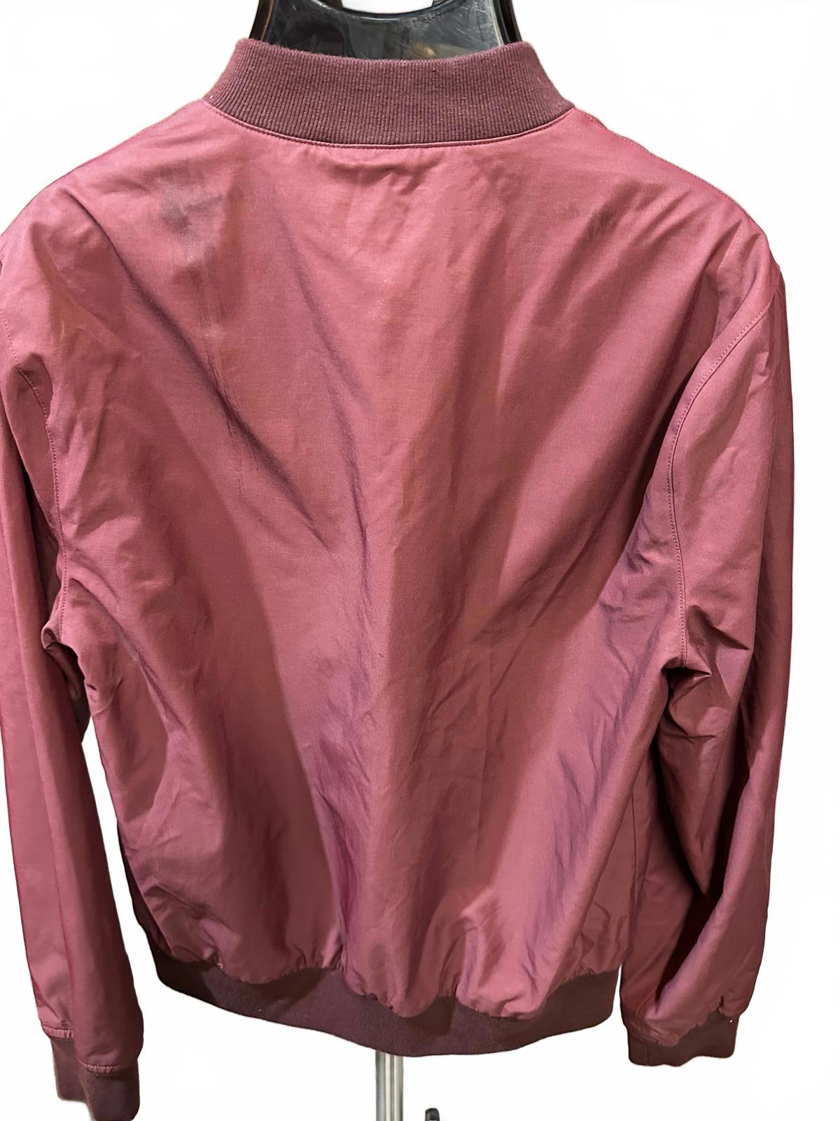 Bonobos Burgundy Bomber Jacket Men Medium Full Zip