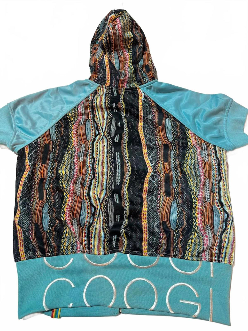 Coogi Zip Hoodie Colorblock Aztec L