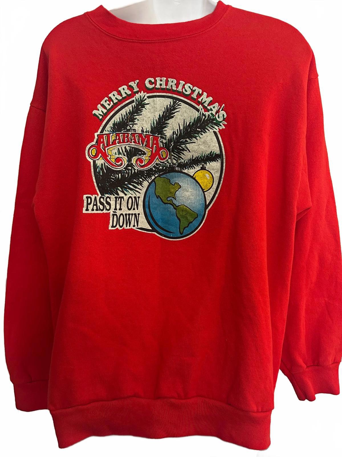 Vintage 1990s Alabama “Merry Christmas Pass It On Down” Sweatshirt